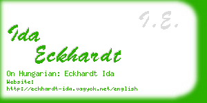ida eckhardt business card